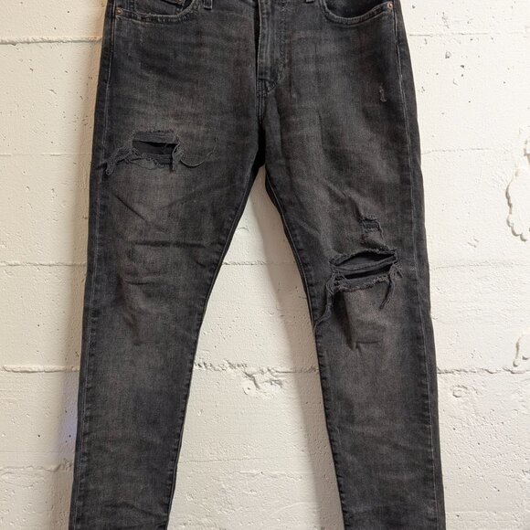 LEVI's Black "White Label" 501 PREMIUM Men's Jeans 30x30 (good distressed) - Picture 4 of 8